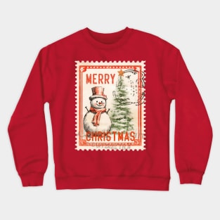 Vintage Christmas Snowman Crewneck Sweatshirt